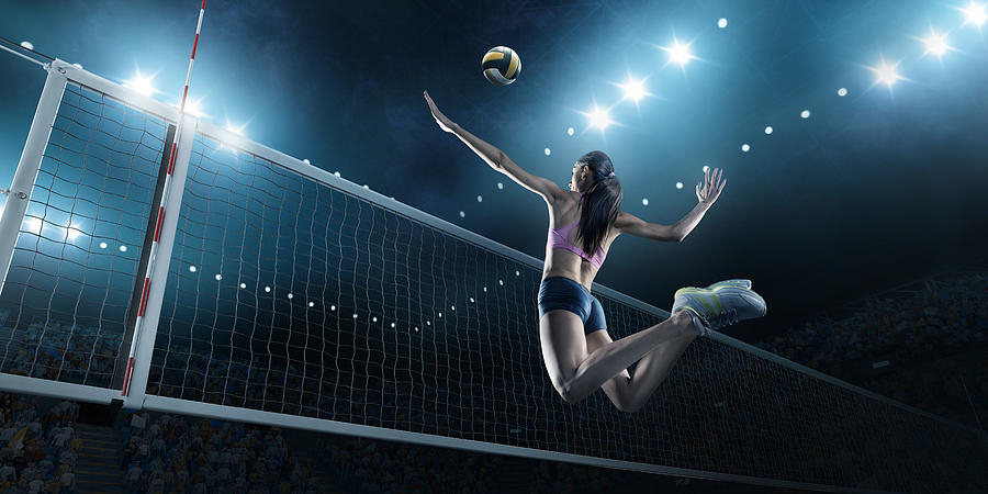 Volleyball: Female player in action Photograph by Dmytro Aksonov