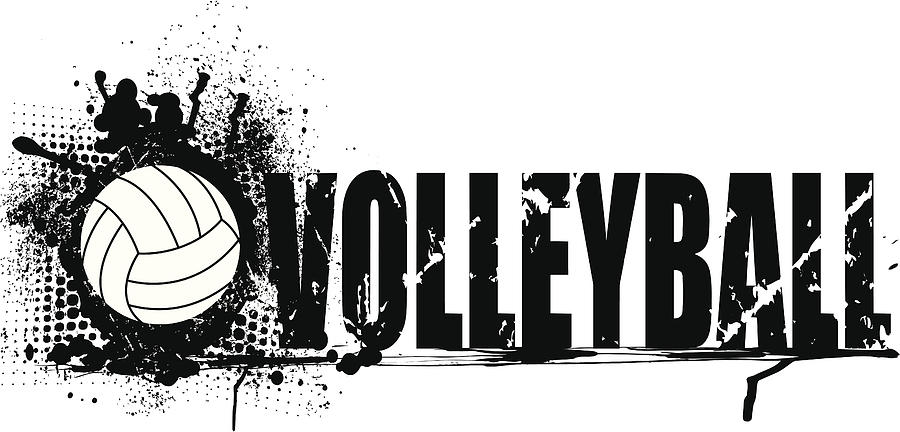 Volleyball Grunge Graphic Background Drawing by KeithBishop