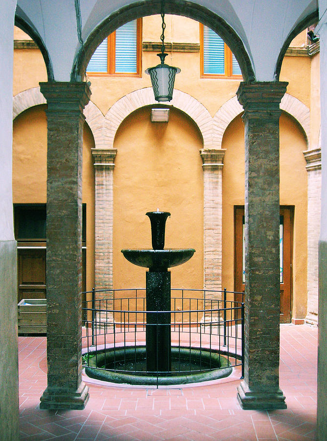 Volterra Courtyard Digital Art by Maria Huntley