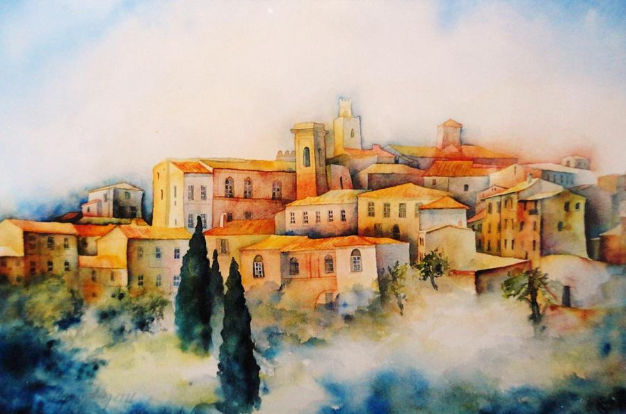 Volterra  Painting by Dagmar Helbig
