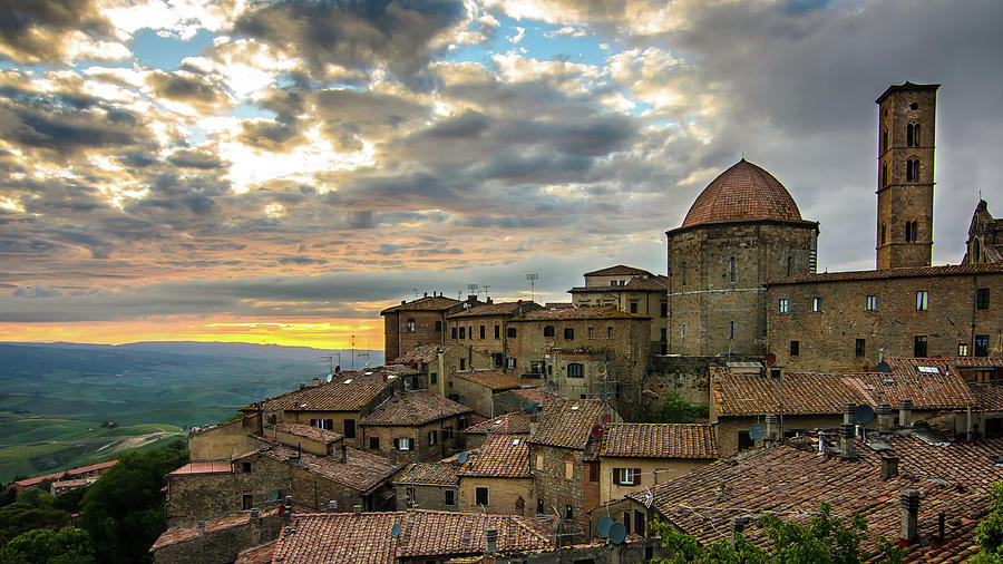 Volterra Rooftops Photograph by Marius Roman