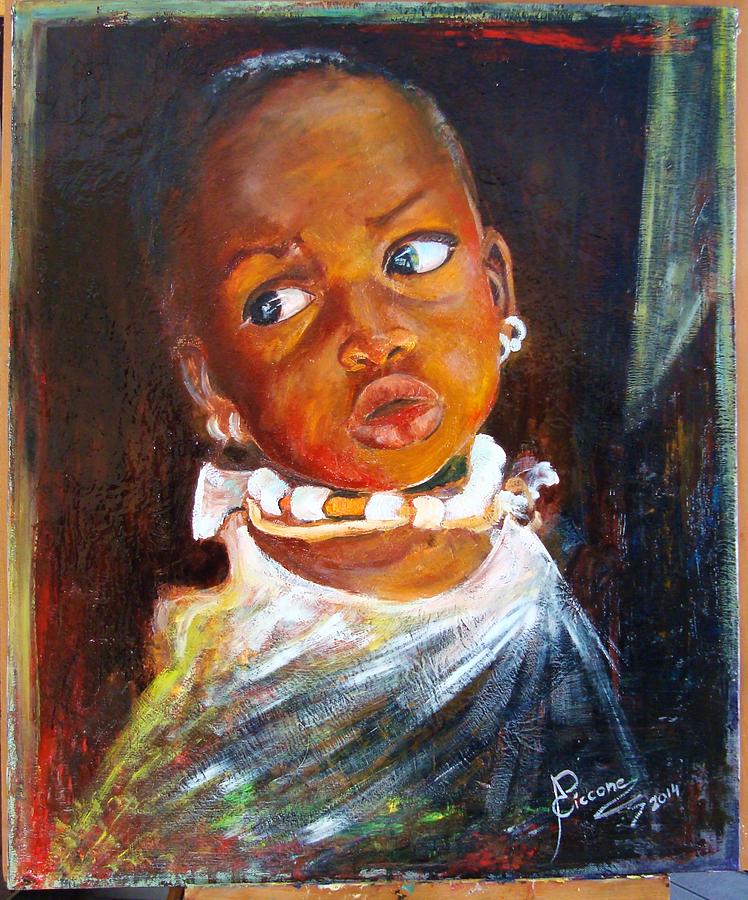 Volto Di Bambina Painting by Anila Ciccone - Fine Art America