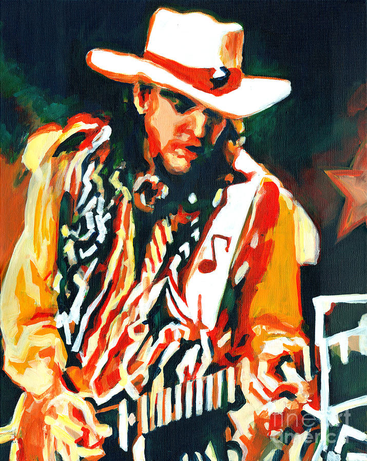 Voodoo Chile - Stevie Ray Vaughn Painting by Tanya Filichkin