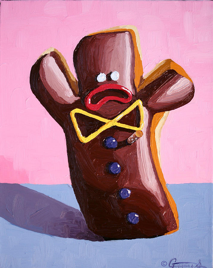 Portland Painting - Voodoo Doughnut by Guenevere Schwien