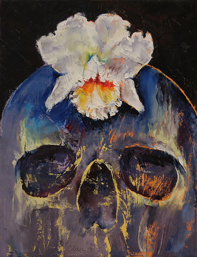Voodoo Skull Painting by Michael Creese