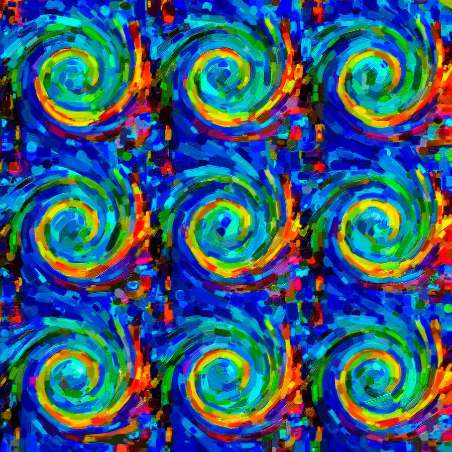 Abstract Painting - Vortex Abstract Background  11 by Jeelan Clark