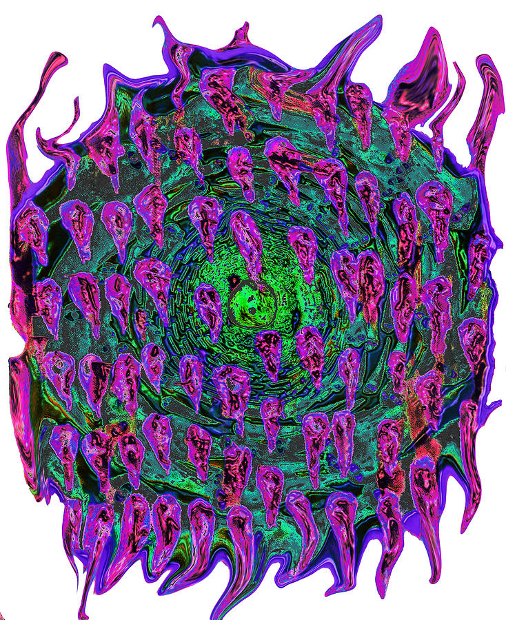 Vortex Cell To Hell purple version Painting by Don Lee Fine Art America