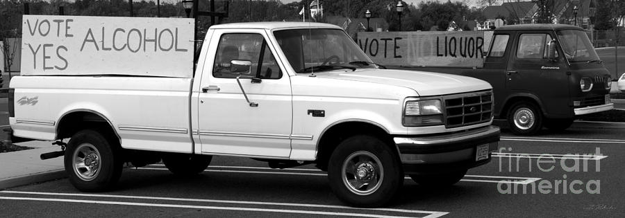Copyrighted Photograph - Vote Yes Vote NO Ford Trucks by Iris Richardson