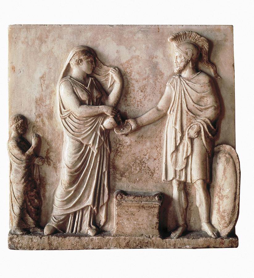 Votive Relief Dedicated To Ares Photograph by Everett