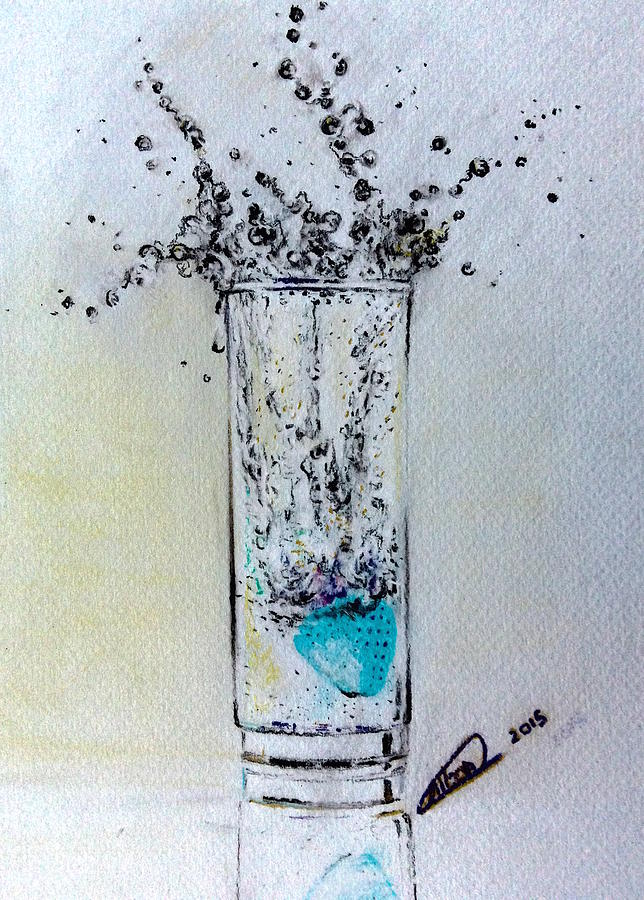 Votka Splash Painting by Alban Dizdari