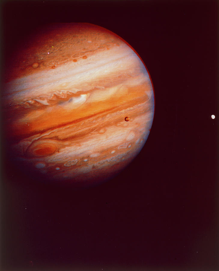 Voyager 1 Photograph Of Jupiter & Moons Photograph by Nasa/science Photo Library.