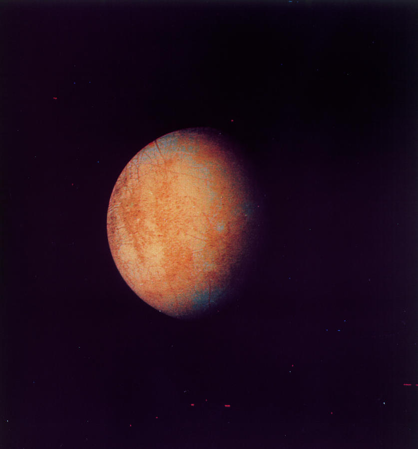 Voyager 2 Image Of Europa Photograph by Nasa/science Photo Library.