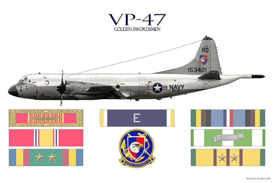 Aircraft Digital Art - Vp-47 P-3b by Clay Greunke