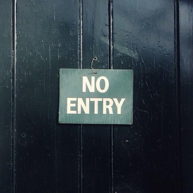 Sign Photograph - #vscocam #noentry #whatsbehindthedoor by James Harrison