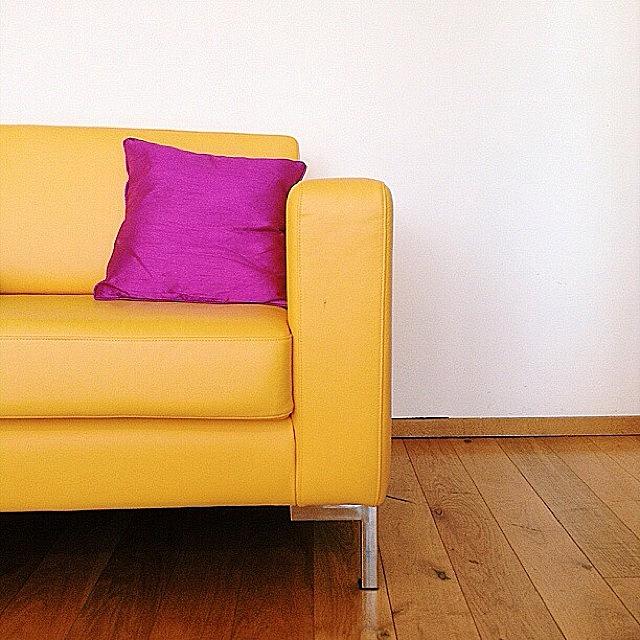 Furniture Photograph - #vscocam #vsco #yellow #sofa #studio by Kaeman Graham
