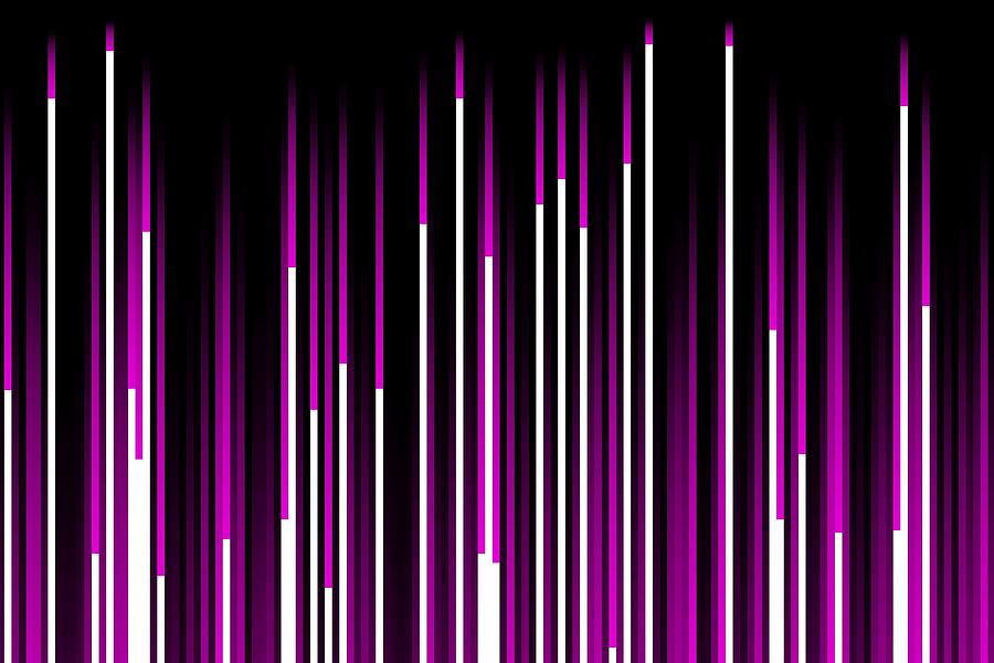 Abstract Digital Art - Frequency Purple digital abstract artwork by Karl Jones