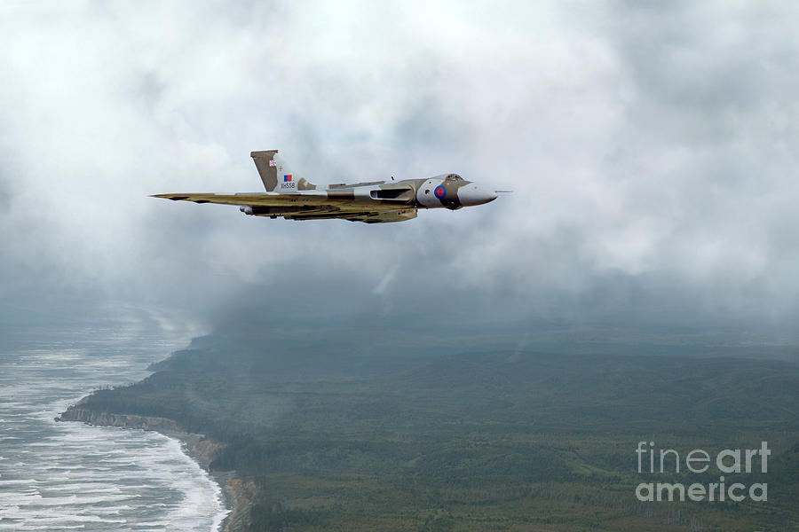 Jet Digital Art - Vulcan Landfall by Airpower Art