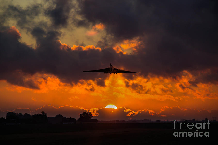 Avro Digital Art - Vulcan Sunset Scramble  by Airpower Art