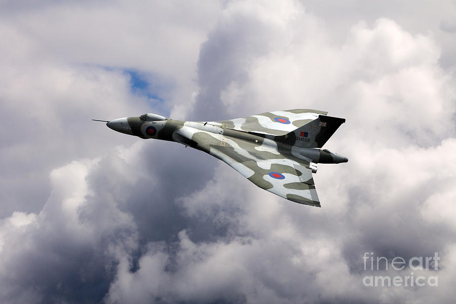 Avro Digital Art - Vulcan Top Side by Airpower Art
