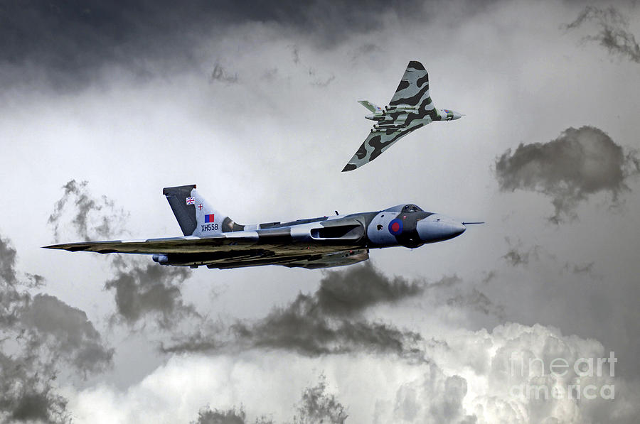 Vulcan Bomber Digital Art - Vulcan Wingman by Airpower Art