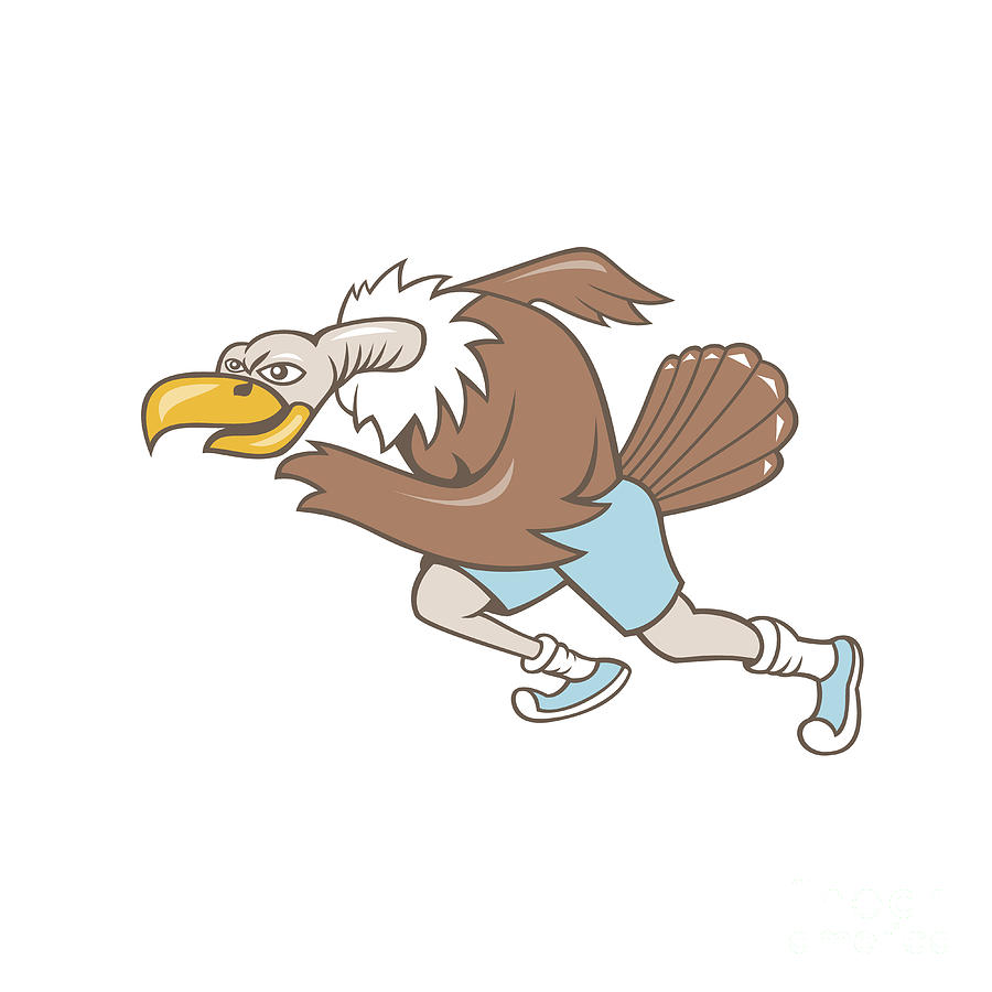 Vulture Buzzard Runner Running Cartoon Digital Art by Aloysius Patrimonio -  Fine Art America