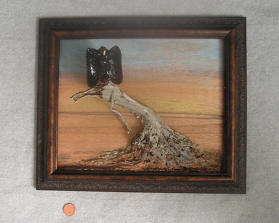 Vulture on Stump Painting by Roger Swezey