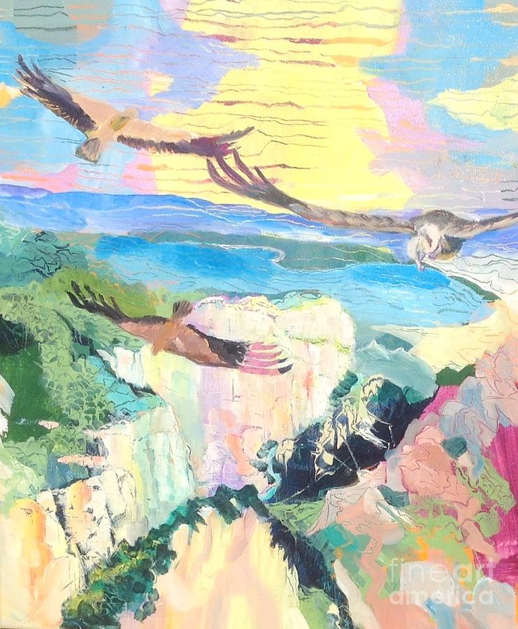 Vultures over the Gorge Painting by Chris Walker