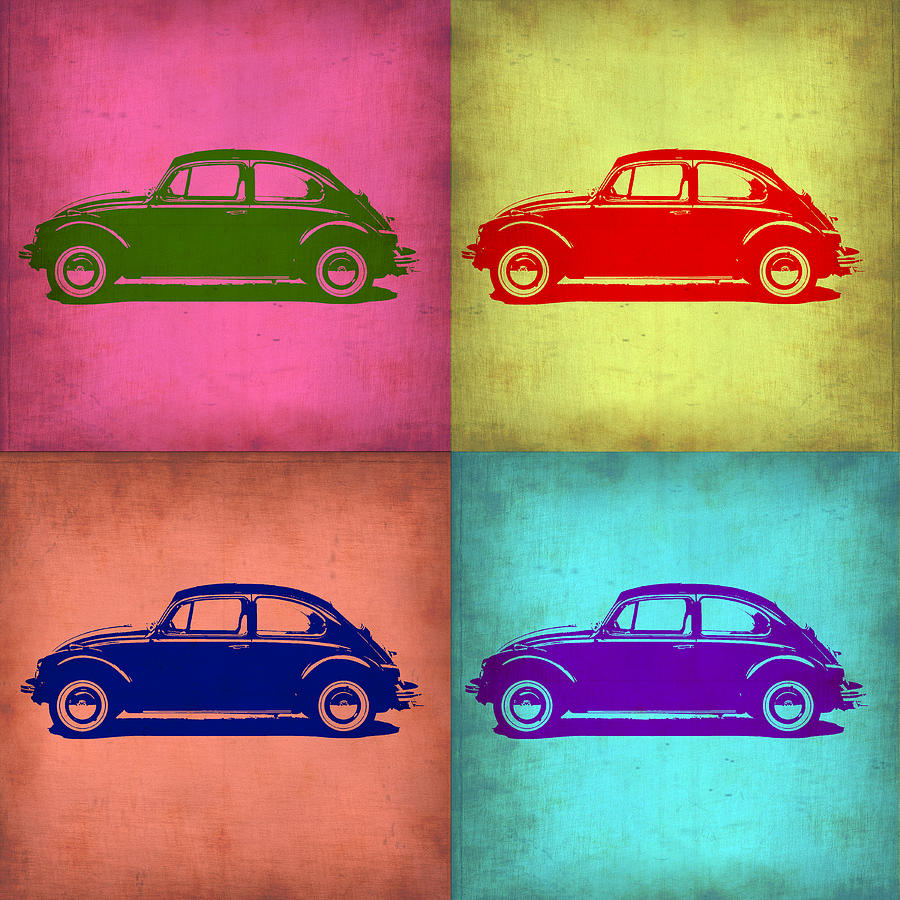 Car Painting - VW Beetle Pop Art 1 by Naxart Studio