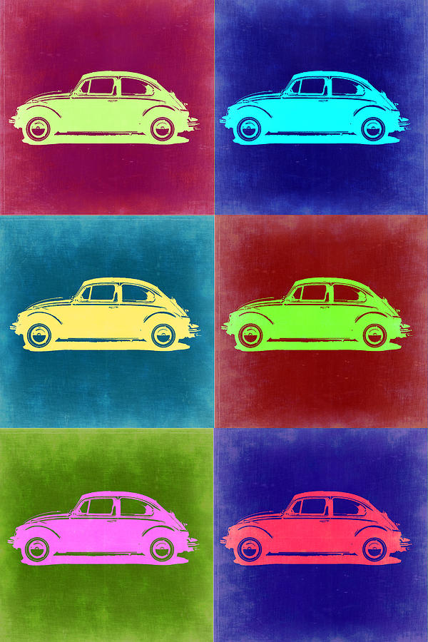 Car Painting - VW Beetle Pop Art 2 by Naxart Studio