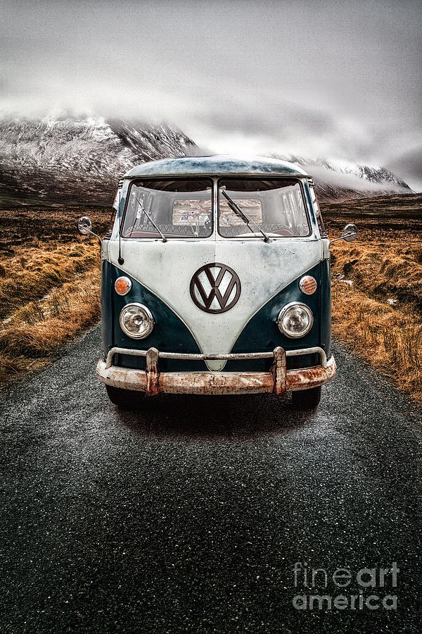 James Bond Photograph - VW Camper Glen Etive by John Farnan
