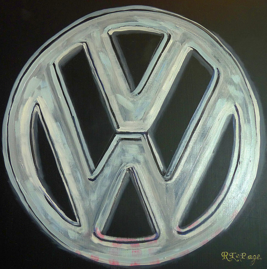 VW Logo Chrome Painting by Richard Le Page