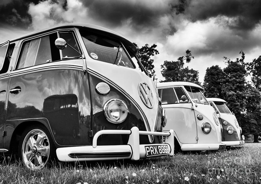 VW Splitties Monochrome Photograph by Tim Gainey