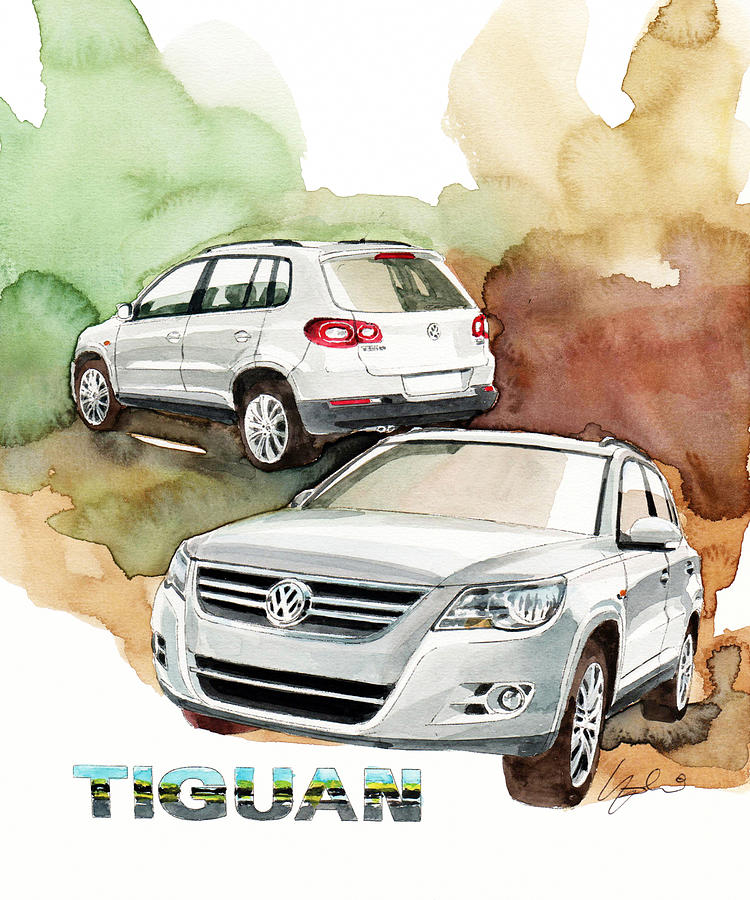 Vw Tiguan Painting - VW Tiguan by Yoshiharu Miyakawa