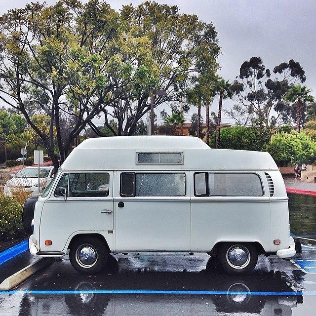 Beach Photograph - Vw With A Custom Camper Top by Dave Meszaros 
