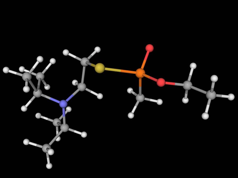 Vx Nerve Agent Molecule Photograph by Laguna Design/science Photo ...