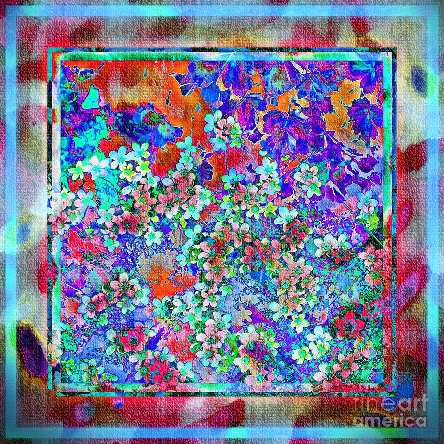 Floral Duvet 4 with Texture Photograph by Barbara A Griffin