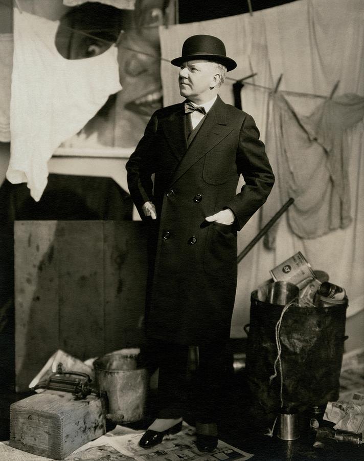 W. C. Fields Standing By His Props Photograph by Edward Steichen