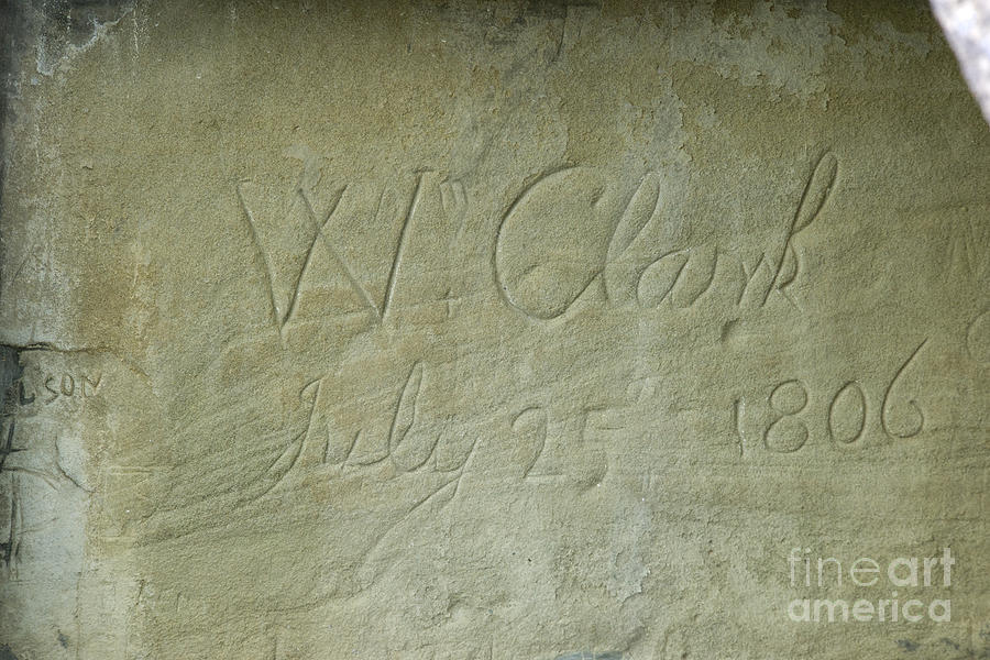 W Clark Signature in Rock Photograph by David Arment
