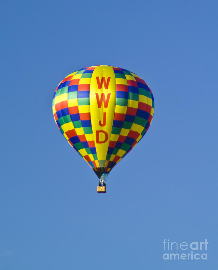 W W J D Hot Air Balloon Photograph by L J Oakes