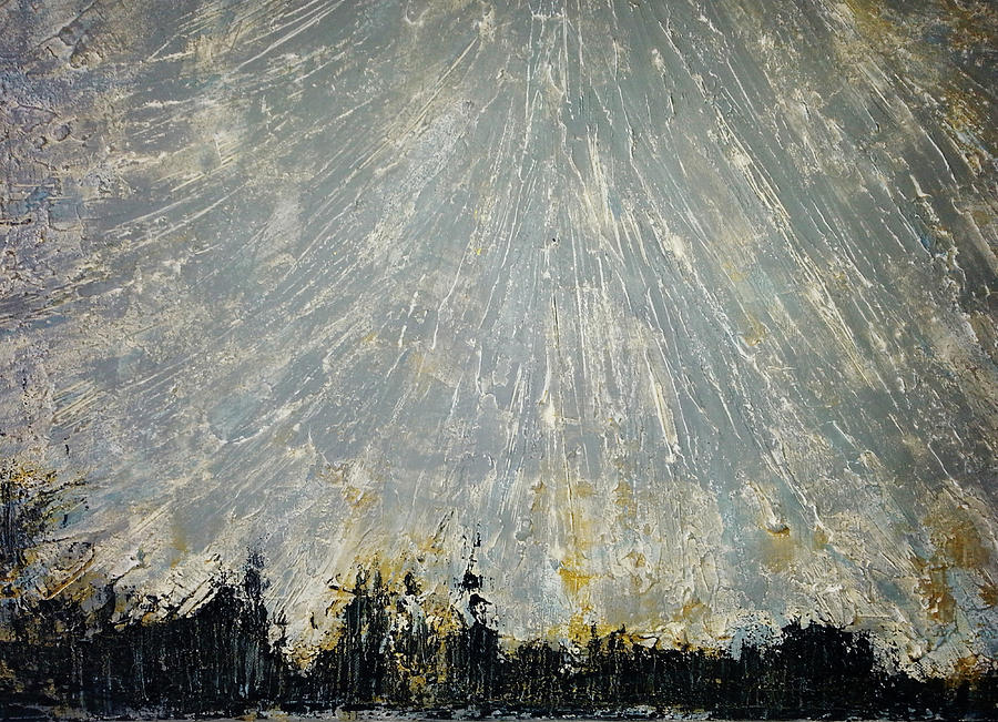 W1 - thunderstorm Painting by KUNST MIT HERZ Art with heart