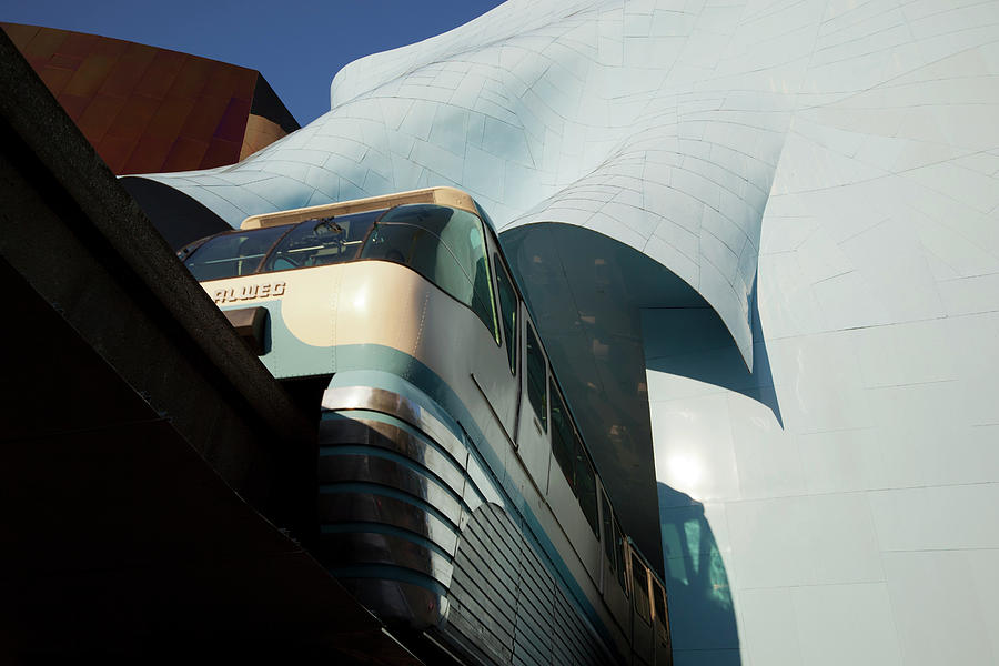 Architecture Photograph - Wa, Seattle, Seattle Center, Monorail by Jamie and Judy Wild