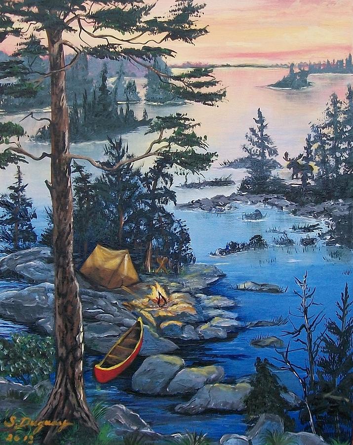 Tree Painting - Wabigoon Lake Memories by Sharon Duguay