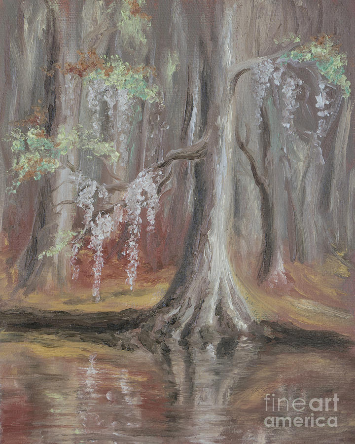 Waccamaw River Cypress Painting by MM Anderson