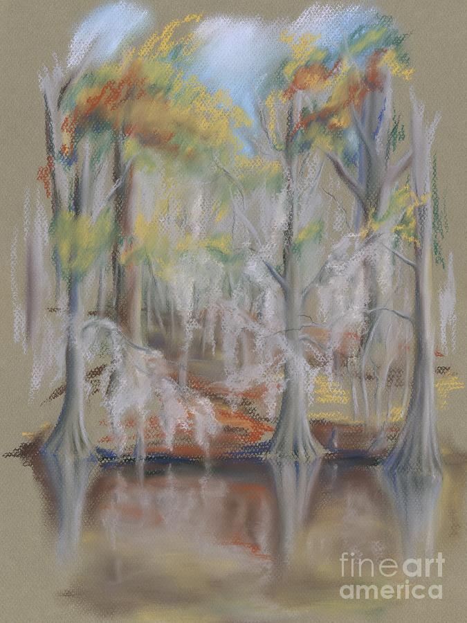 Waccamaw River Impressions Pastel by MM Anderson