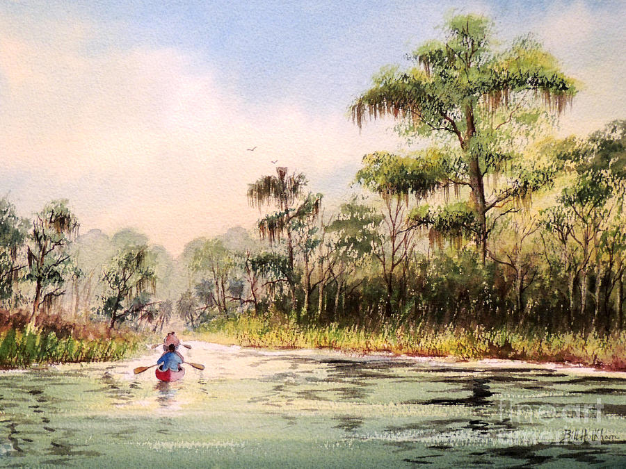 Wacissa River  Painting by Bill Holkham