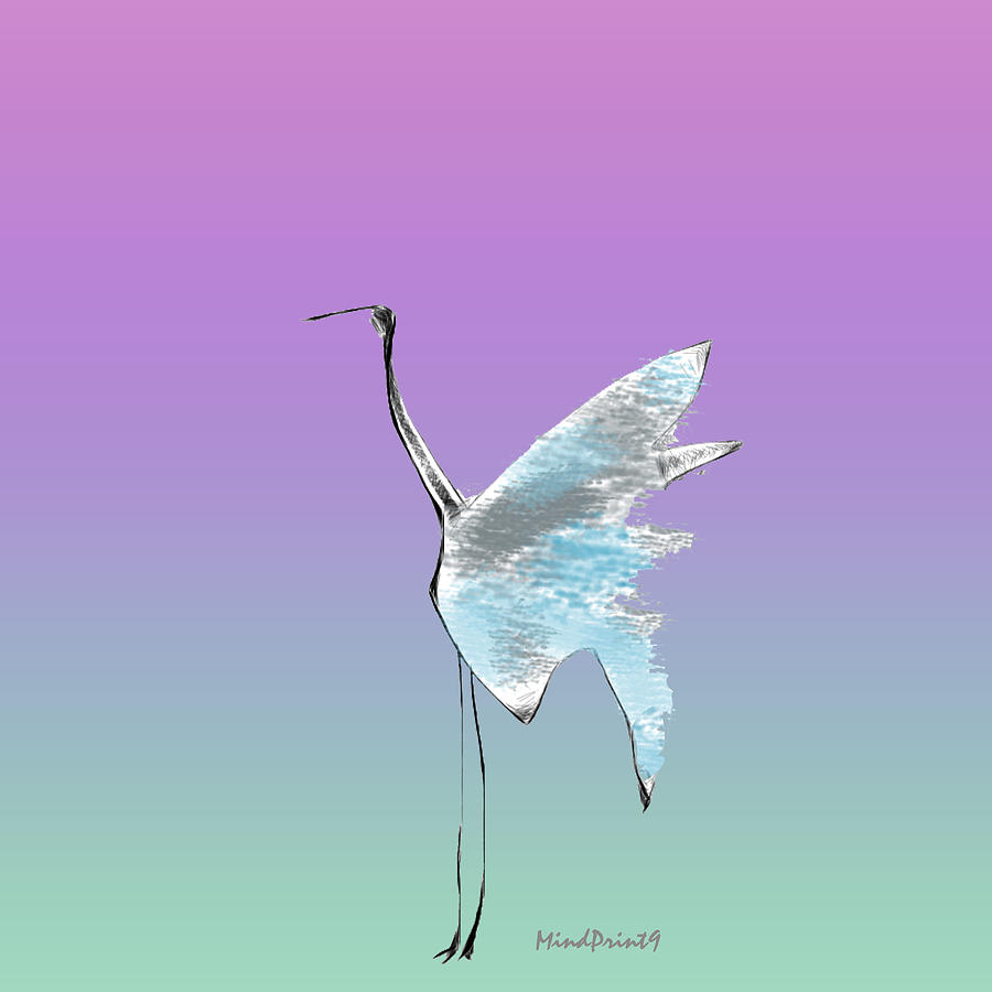 Wading Bird Digital Art by Asok Mukhopadhyay