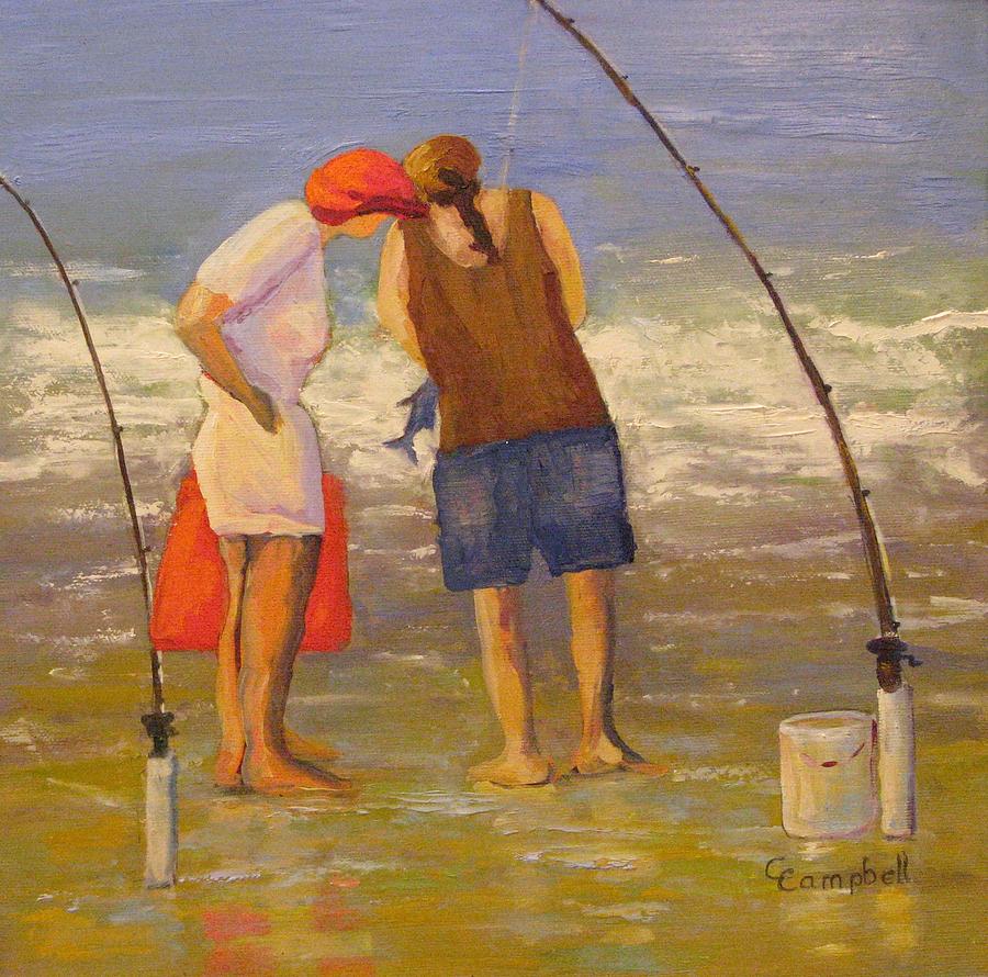 Figurative Painting - Wadja Catch? by Cecelia Campbell Figurative Painting - Wadja Catch? by Cecelia Campbell