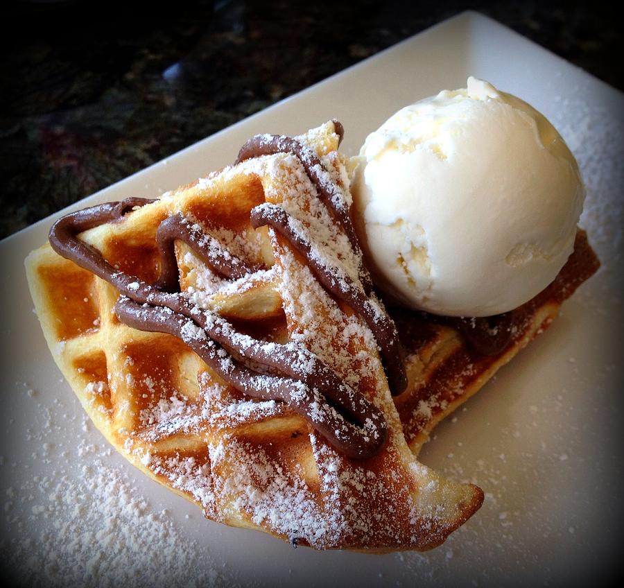 Waffle With Icecream Photograph by Patrick Yuen