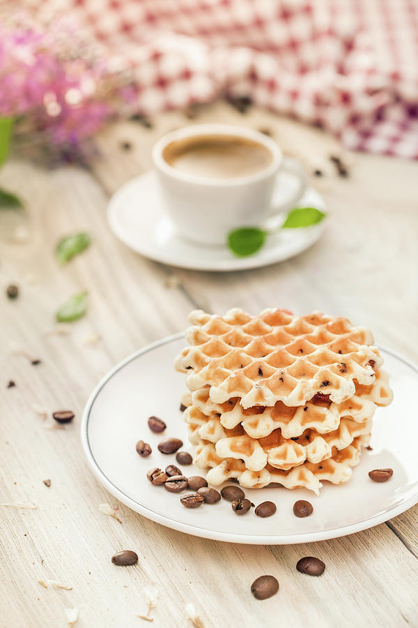 Waffles With Coffee Photograph by Da-kuk