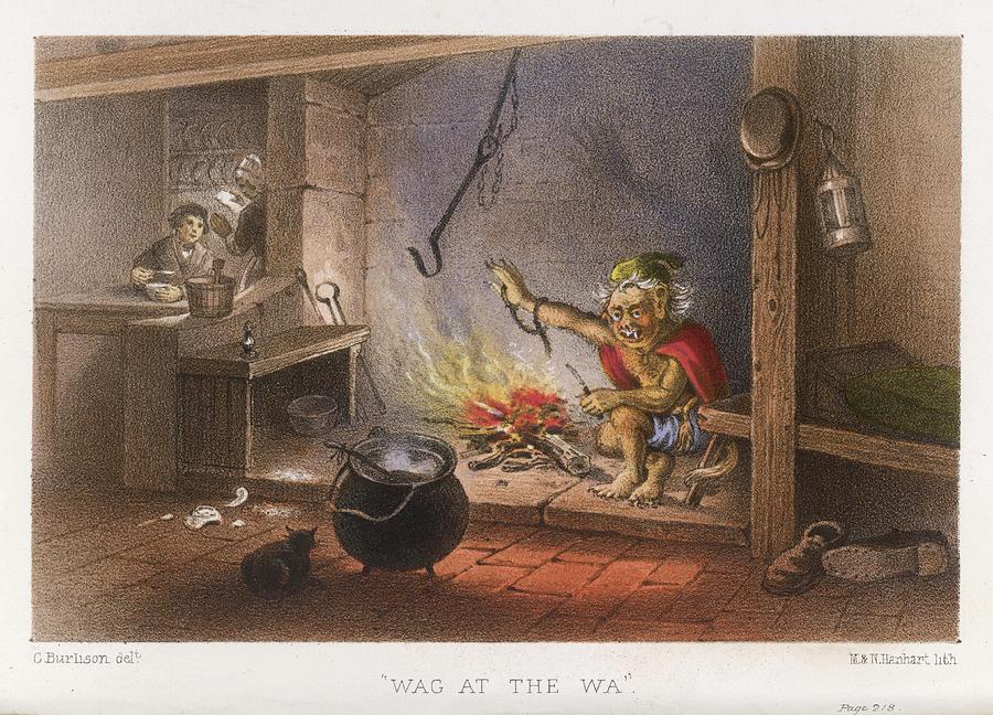Little Drawing - wag At The Wa - A Family Brownie by Mary Evans Picture Library